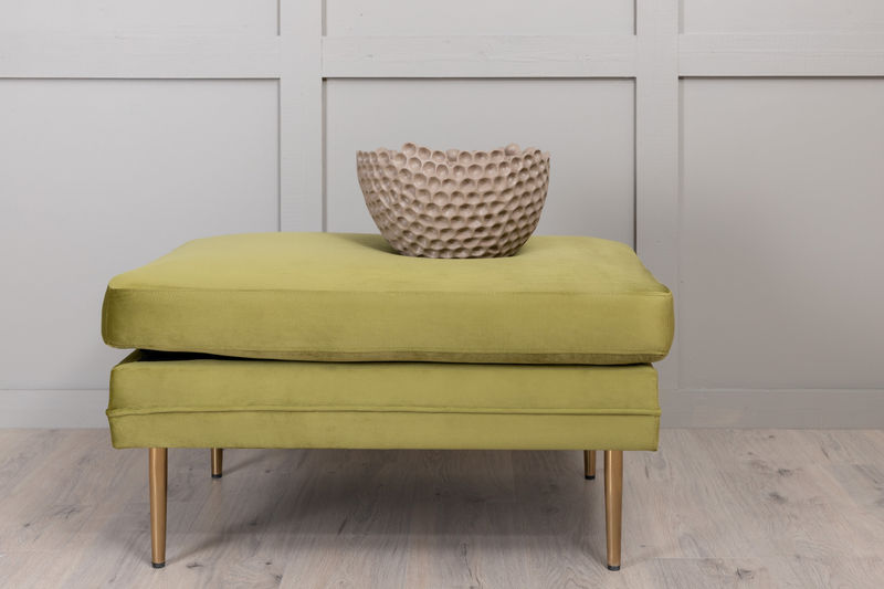 Venture Home Boom Ottoman - Brass / Green Velvet - Hemboden