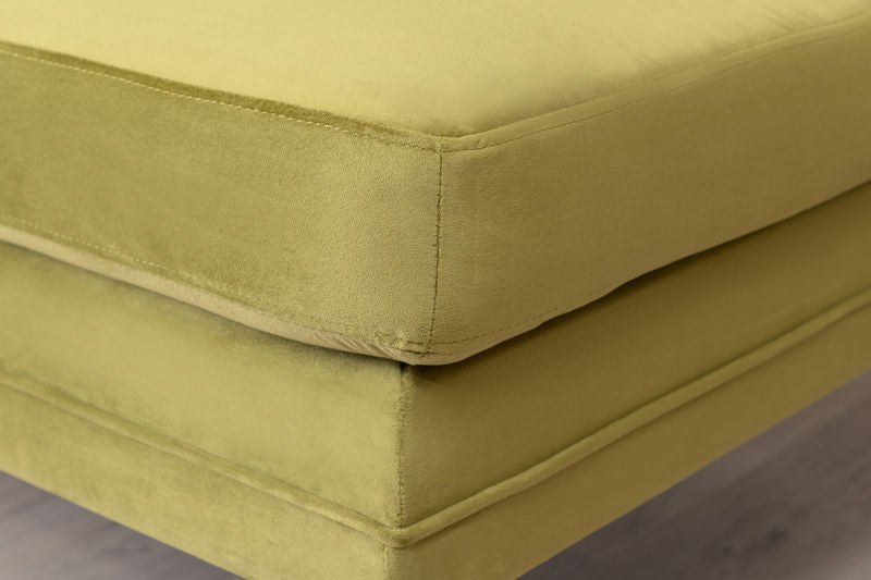 Venture Home Boom Ottoman - Brass / Green Velvet - Hemboden