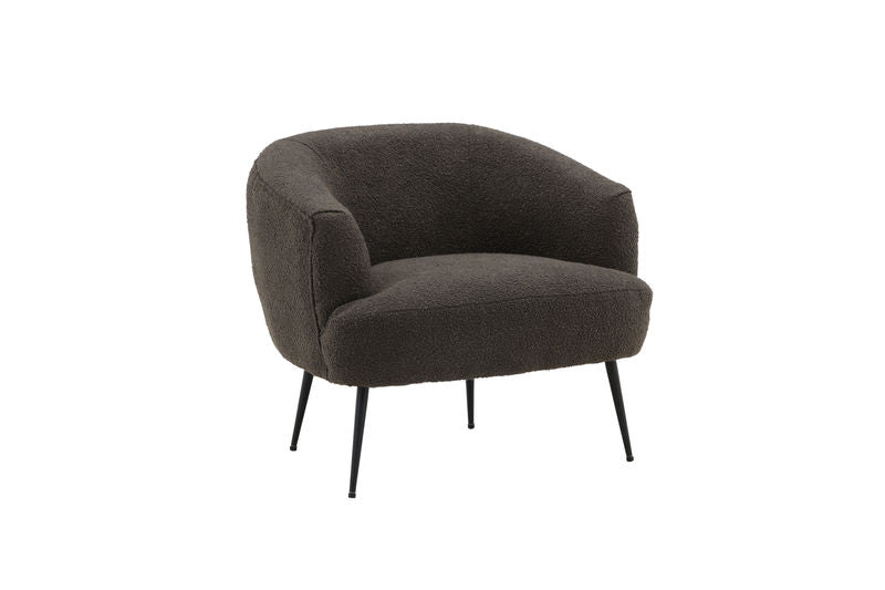 Derry Singel Sofa - Svart / Svart Boucle - Hemboden