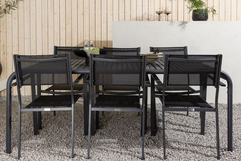 COPACABANA & BORNEO Matstolar 6 st + Matbord Venture Home