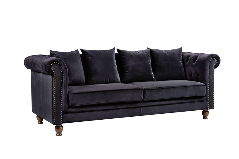 VELVET 3-Sits Soffa Svart - Hemboden