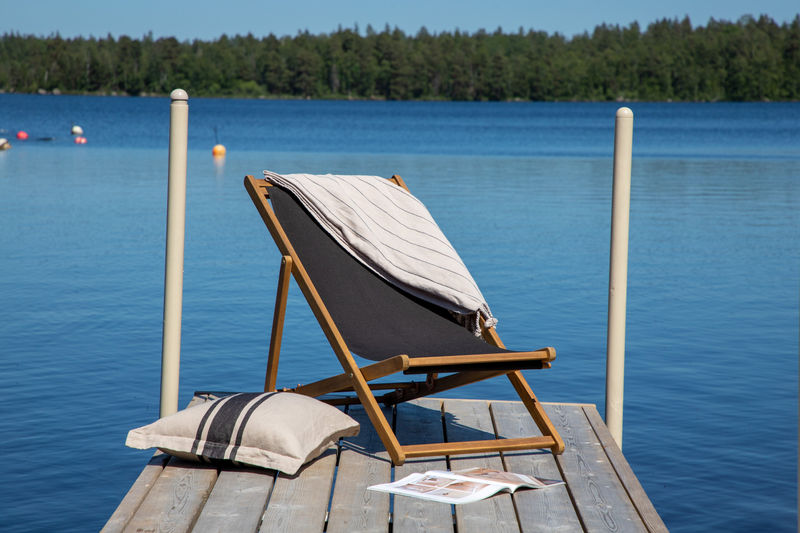 Strandstol Peachy - Natur/Svart - Acacia