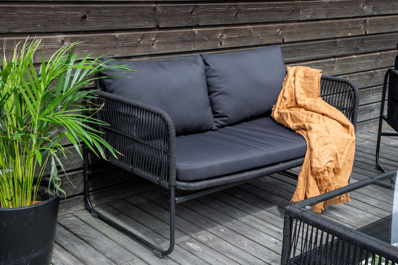 Utah - Lounge set Svart med bord - Hemboden